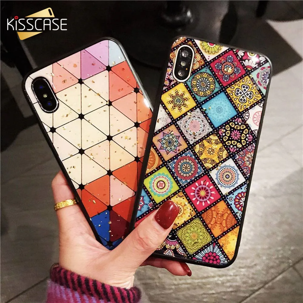 KISSCASE Multi Luxury Color Plaid Phone Cases For iPhone 7 8 Plus Case Cover XS Max XR X 6 6S Funda Coque |
