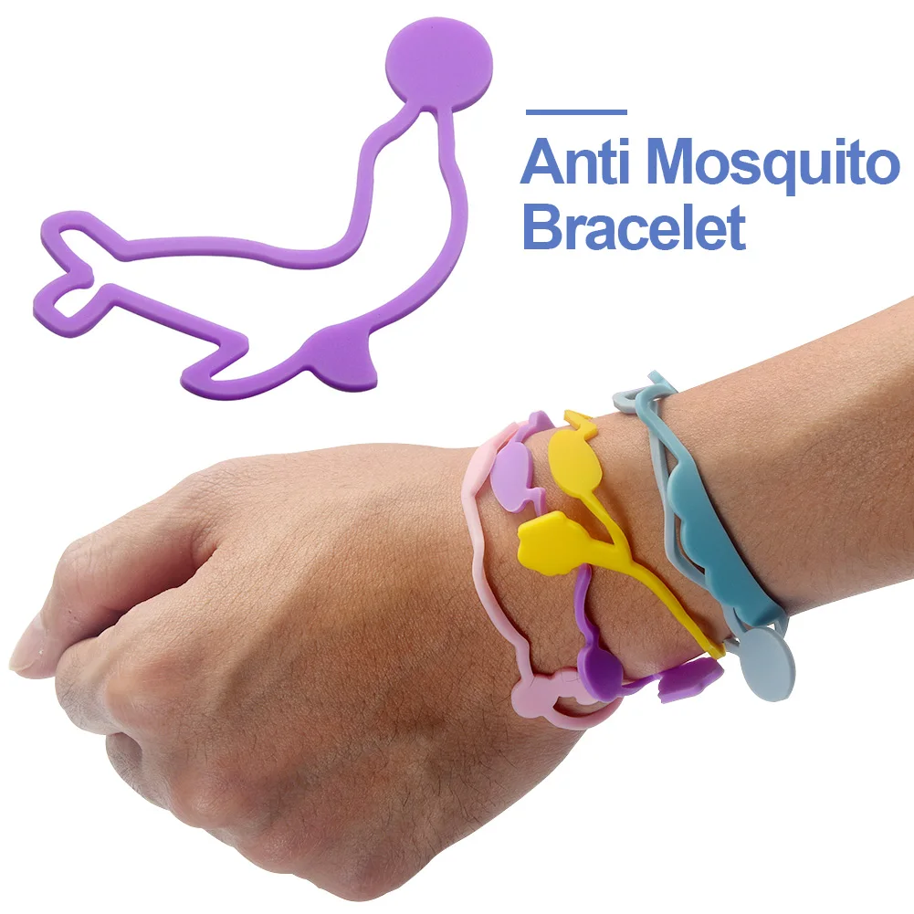 

20pcs/bag Pest Repeller Silicone Insect Protection Anti Mosquito Bracelet Non-toxic Ring Outdoor Kid Adult Wrist Band Camping