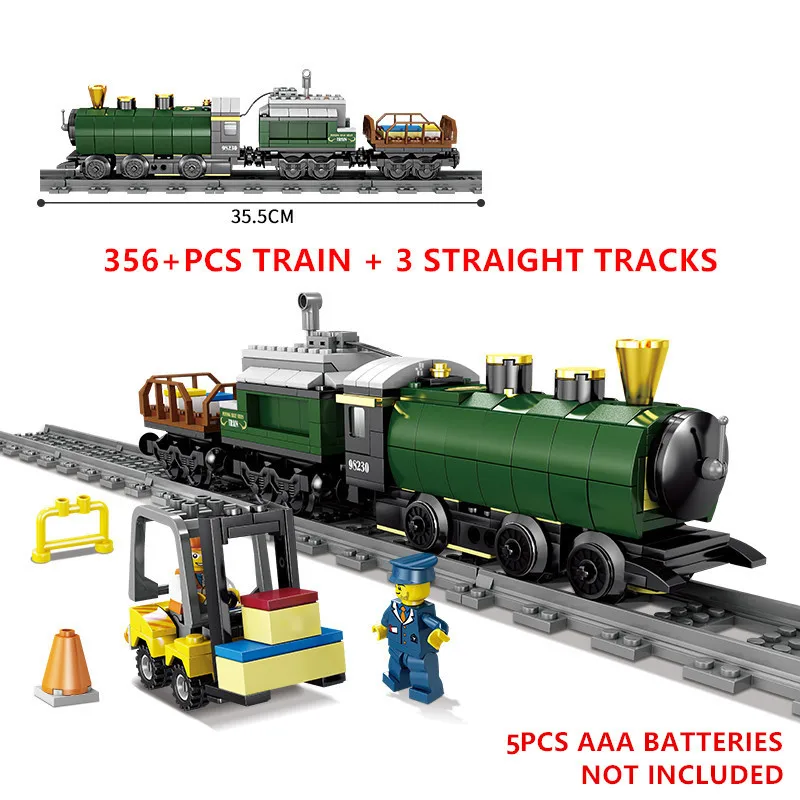 

2019 DIY Electric Rail Model Education Bricks Juguetes Building Blocks Compatible City Train Tracks Toys Xmas Gift for Kids Boys