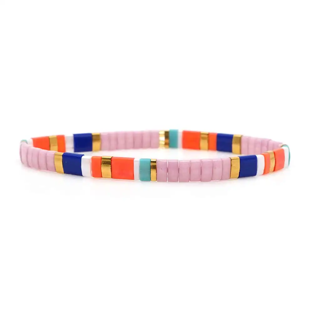 Go2boho MIYUKI браслеты Тила бусины браслет для женщин Pulseira Mujer ювелирные изделия Радуга красочные богемный Летний пляж ручной работы