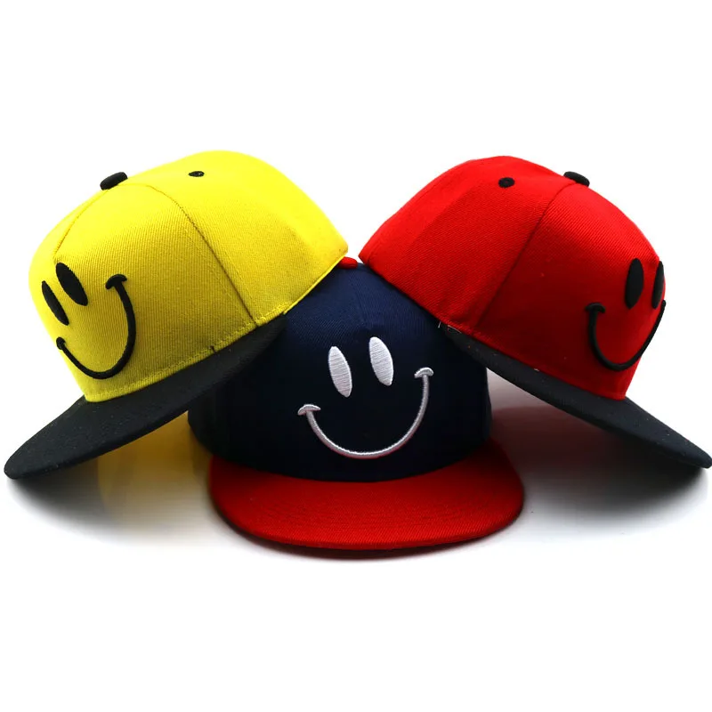 От 2 до 8 лет летние детские бейсболки шляпы от солнца мультфильм смайлик вышивка бейсболка с козырьком дети gorra мальчики девочки хип-хоп шляпа