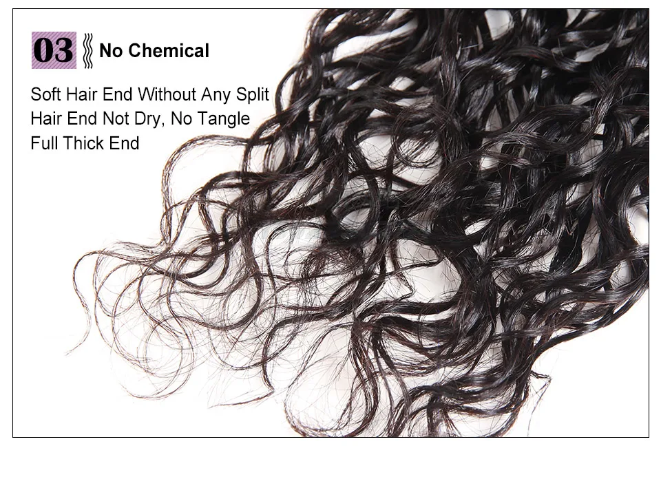Allove Water Wave Hair Bundles With Closure (14)