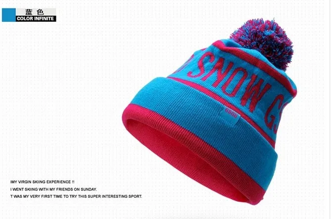 Взрослые теплые вязаные шляпы для скалолазания карамельного цвета женские плетеные спортивные шапки Лыжная шляпа мужская бейсболка для горного туризма вязаные шапочки - Цвет: Синий