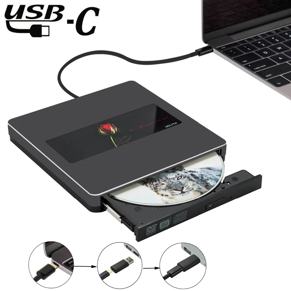 USB C External CD DVD Drive Burner Writer Compatible with Mac/Laptop/PC/Windows10 | Компьютеры и - Цена: 