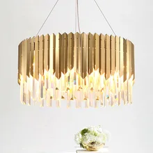 American living room dining room crystal chandelier creative personality modern minimalist light luxury postmodern designer lamp post modern crystal chandelier designer stainless steel hotel sample room metal light luxury bedroom dining room lamps