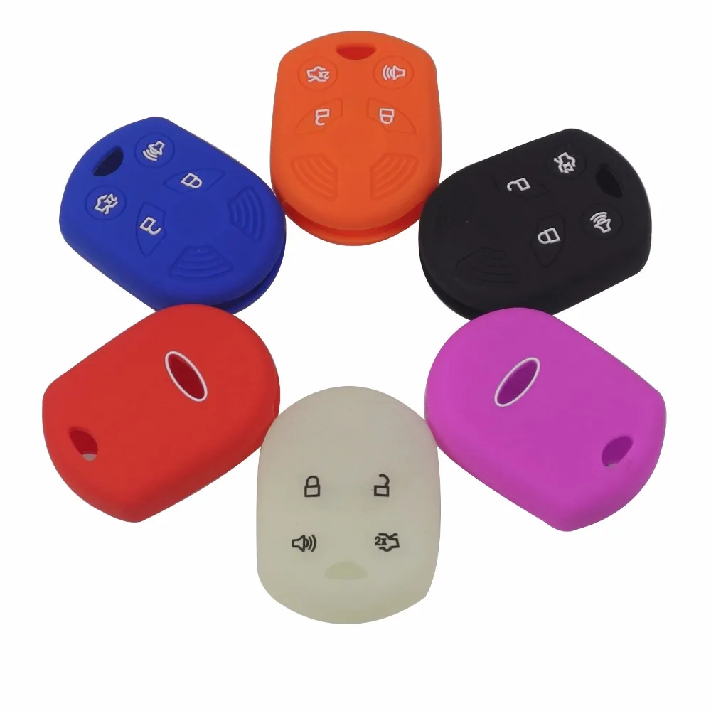 

Silicone Remote Car Key Case Cover For Ford Mercury Mariner Lilan Lincoln Navigator MKX MKZ Edge Fusion Mu 4 Buttons