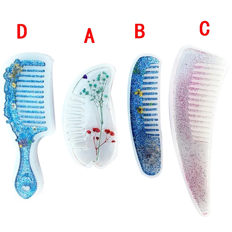 1 шт., силиконовая полимерная расческа, форма для изготовления ювелирных изделий DIY, инструмент для изготовления подвесок, форма ручной работы для женщин, инструменты для изготовления ювелирных изделий DIY