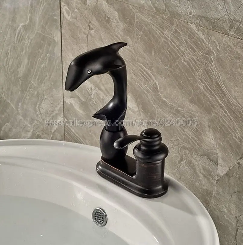 Oil Rubbed Bronze Dolphin Shape Bathroom Basin Faucet Single Handle Deck Mount Basin Vessel Sink Mixer Tap Knf032 Oil Rubbed Bronze Dolphin Shape Bathroom Basin Faucet Single Handle Deck Mount Basin Vessel Sink Mixer Tap Knf032