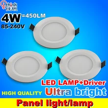 4 Вт 5 Вт светодиодные панели лампы 110 В-240 В SMD 2835 теплый белый холодный белый