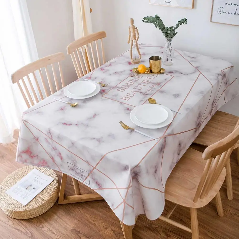 Скатерть в скандинавском стиле, современный льняной хлопок, квадратный зеленый лист, покрывало, ткань для журнального столика, скатерть для обеденного стола, украшение для комнаты - Цвет: Бургундия