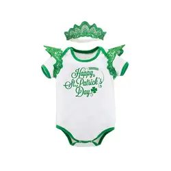 Детский комбинезон для новорожденных девочек, комплект из 2 предметов: боди с рукавами «Крылья Ангела» и повязка на голову, Одежда для