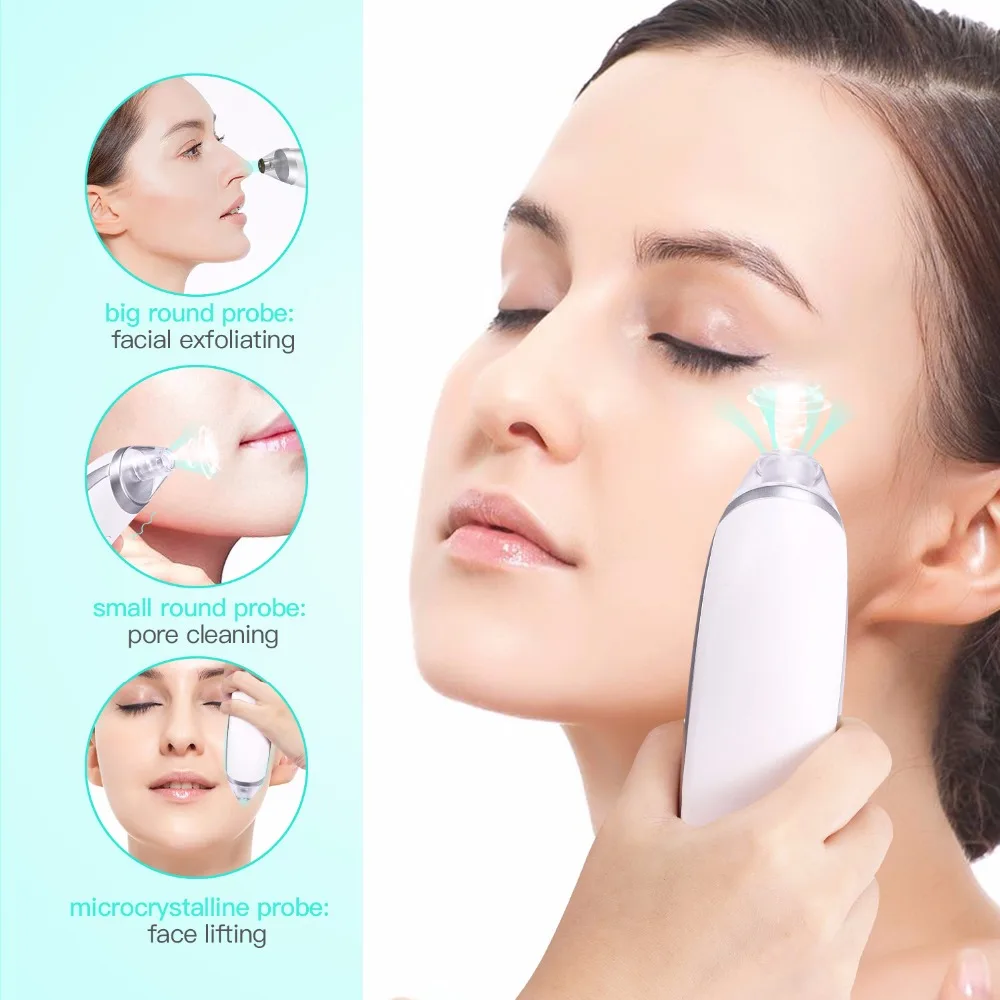 

Skin Care Pore Vacuum Blackhead Removal Acne Pimple Removal Vacuum Suction Tool Face Clean Facial Machine