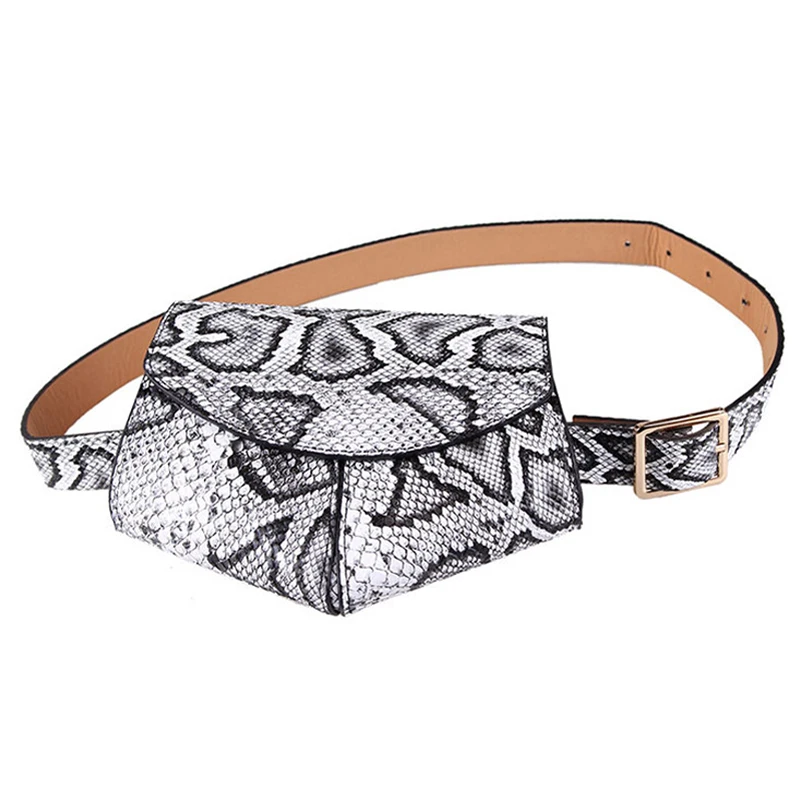 

2019 Fashion Women Belt Bag Pu Leather Waist Pack Female Serpentine Waist Bag Phone Pouch Bags Women Waist Packs Fanny