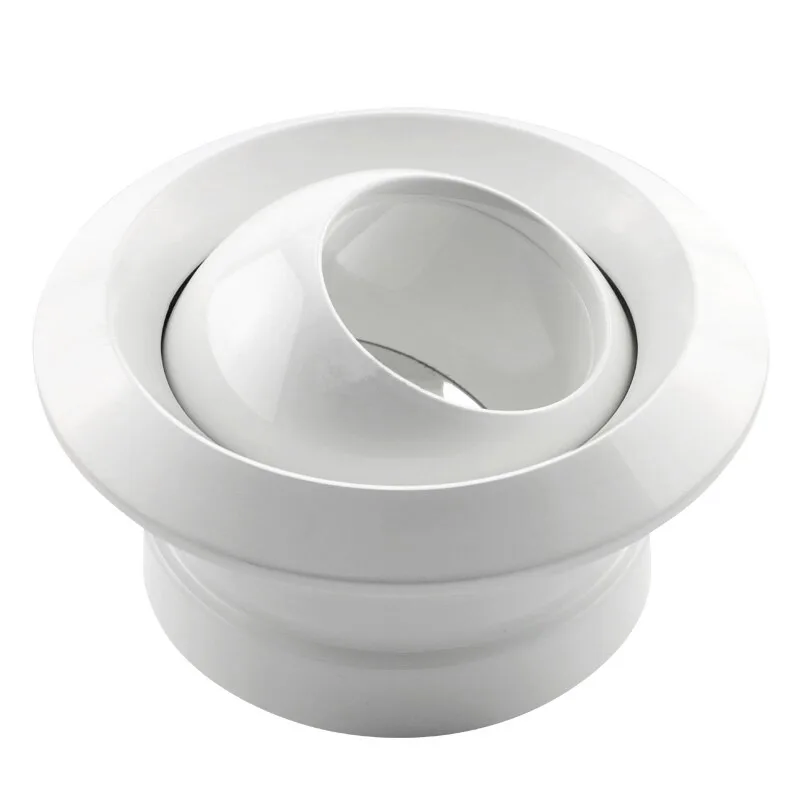 

100-250mm Aluminum Alloy Spherical Nozzle Central Ventilation Adjustable Remote Jet Fresh air System Outlet Valve