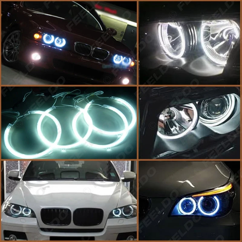 FEELDO 2X 146 мм 131 5 белый автомобиль CCFL гало кольца ангельские глазки светодиодные