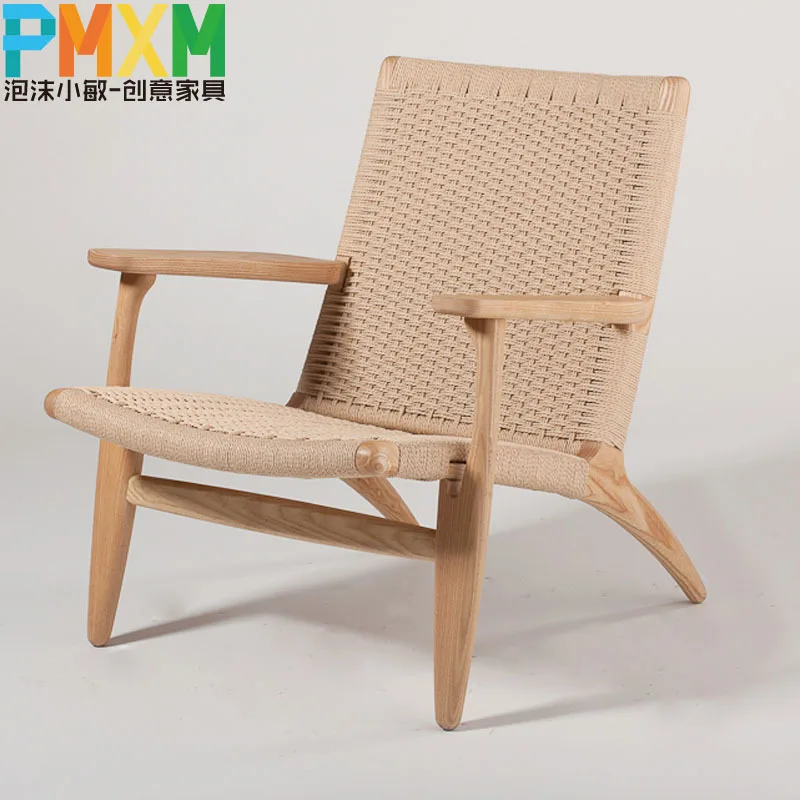 Upscale Casual Recliner Chair Simple And Stylish Handmade Woven