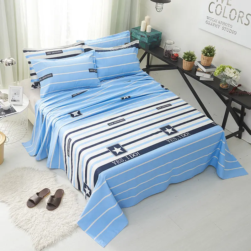 

New 100% cotton Bed Sheet. Simple style cartoon style bedding sheet .home textile bedding sheet.