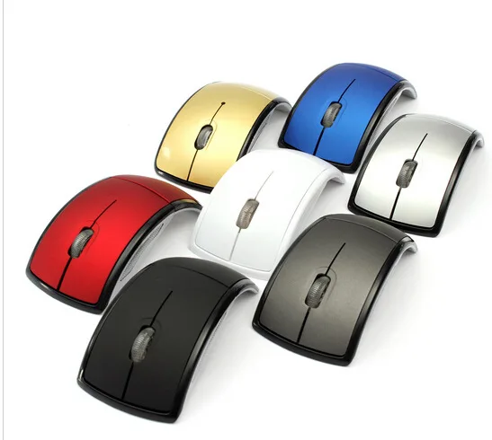 

Hot Ultrathin 2.4GHz Foldable Wireless Arc Optical Mouse Mice with Mini USB Receiver for Pad PC Laptop Notebook Computer
