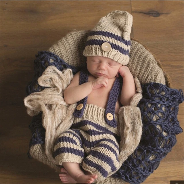 Ropa para bebés recién nacidos, pelele sin mangas tejido a ganchillo, disfraz para foto, de fotografía conjunto, conjunto de ropa para niños pequeños - AliExpress