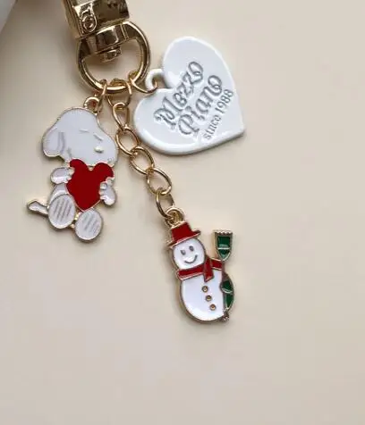 Мультфильм Аниме сердце собаки милый брелок для ключей, ювелирные аксессуары брелок кулон подарки сувениры D-01 - Цвет: G
