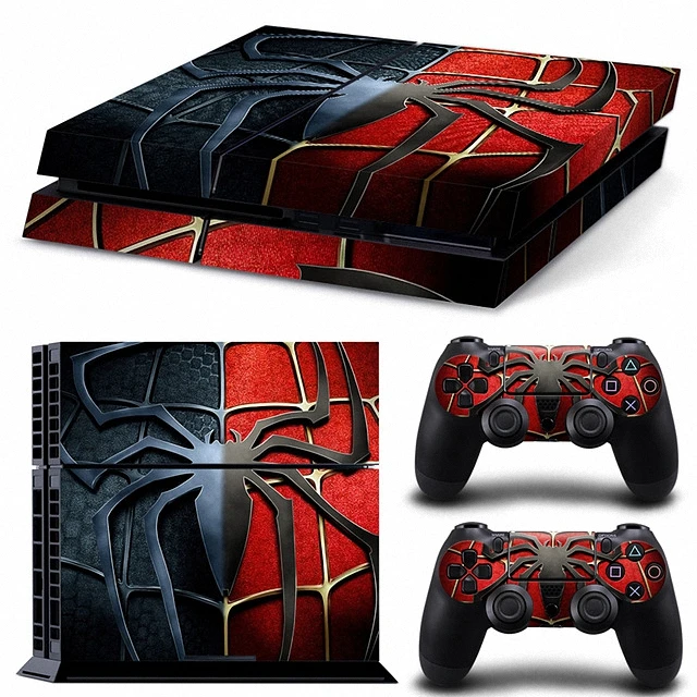 For PS4 SKIN for Playstation4 Stickers film spiderman Console & Controller vincl decal--9646