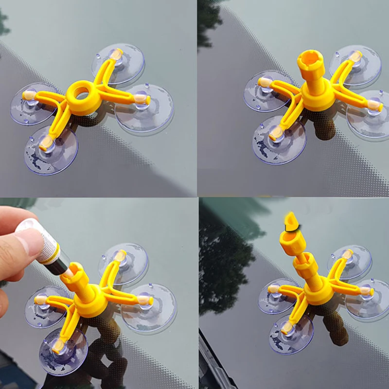

Auto Glass Repair Tool Front Windshield Repair Liquid Plastic Window Crack Glass Crack Reducer Set Glass Repair Tool