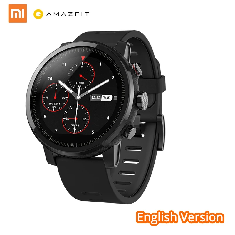 

Original Version xiaomi Huami Amazfit Smartwatch Running Watch GPS Chip Bluetooth 512MB/4GB 5ATM Waterproof Sports Smartwatch