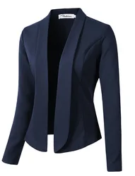 ZOGAA 9 Pure Color Women Work Office Lady Coat None Button Business Female Casual Slim Office Female Tops Jackets Hot Sale ZOGAA 9 Pure Color Women Work Office Lady Coat None Button Business Female Casual Slim Office Female Tops Jackets Hot Sale