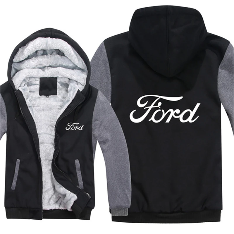 Прямая доставка зимняя теплая куртка Ford бейсбольная унисекс шерстяная подкладка