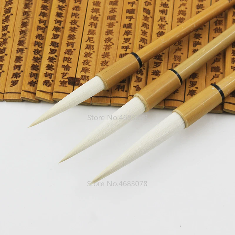 

3Pcs Pure Woolen Hairs Chinese Calligraphy Brushes Pen Artist Painting Writing Drawing Brush Fit For Student School Stationery