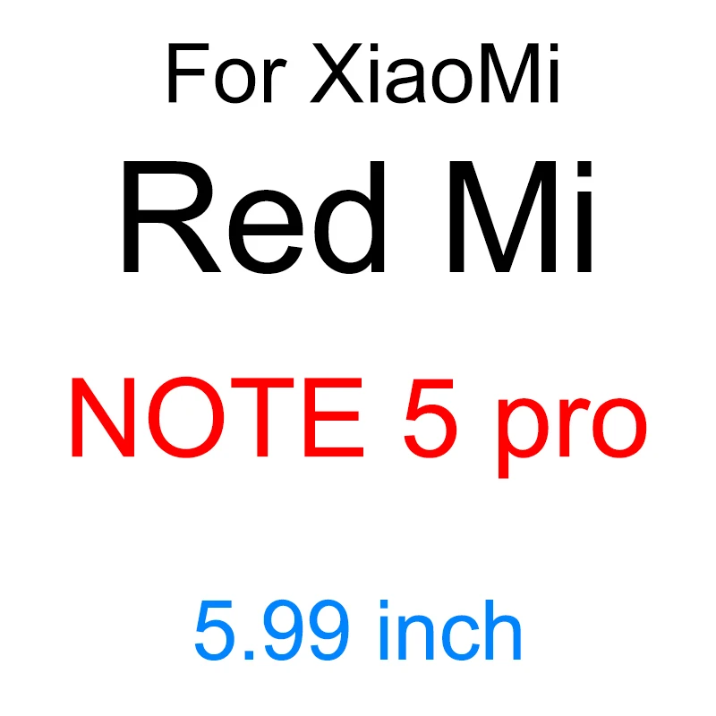 Защитное стекло для Xiaomi Redmi Note 5 5A Prime 6A note 6 pro, закаленное стекло для Redmi 5 plus 6A note 7 pro 6, защита экрана - Цвет: Redmi note 5 pro