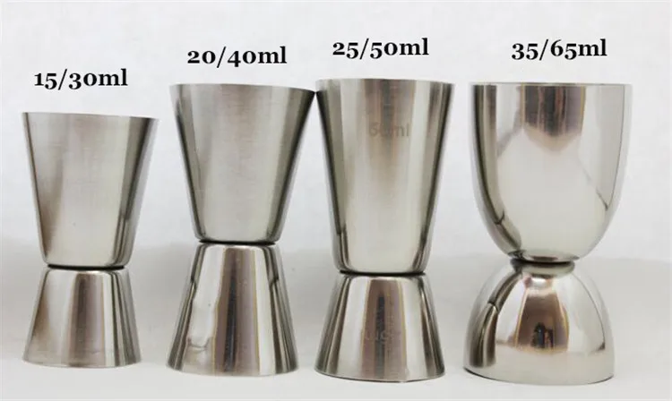 Новое поступление 15/30 мл 20/40 25/50 35/65 2 End Jigger Shot мерная чашка коктейльный напиток