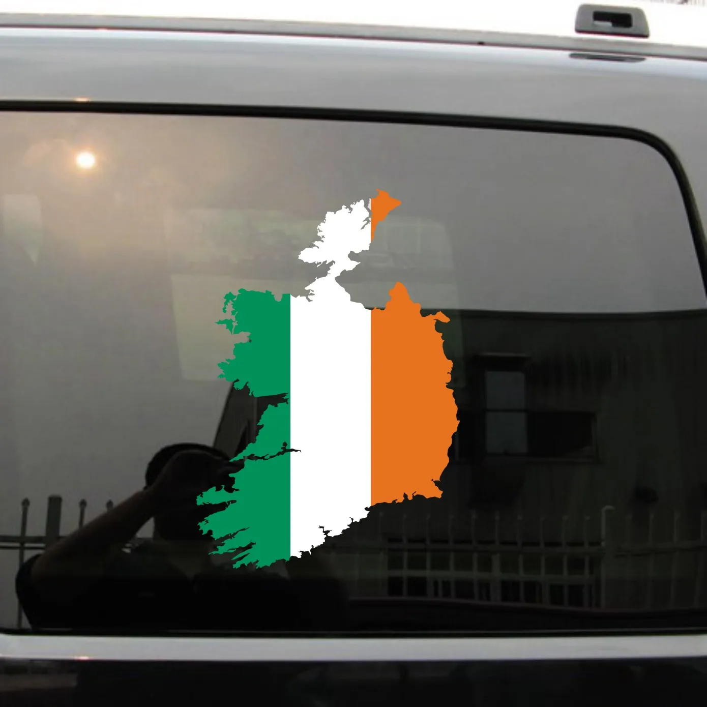 

Flag Map of Ireland Decal Sticker Car Vinyl die cut pick size no background