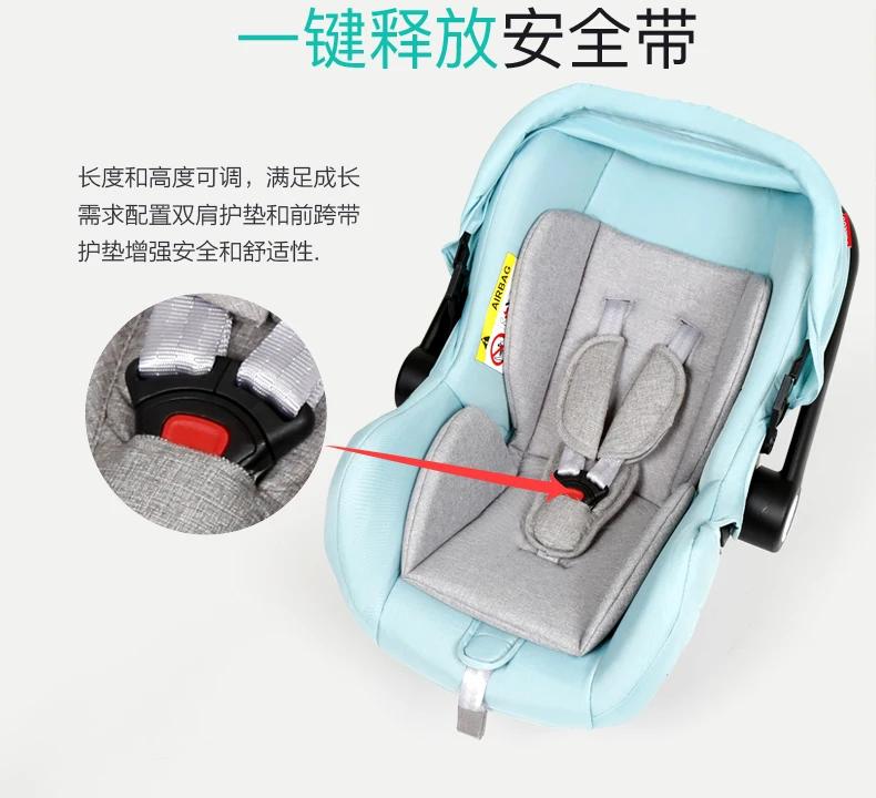 Детская коляска 3 в 1 с автокреслом с высоким пейзажем 2 в 1 коляска для новорожденных портативная люлька складная детская коляска
