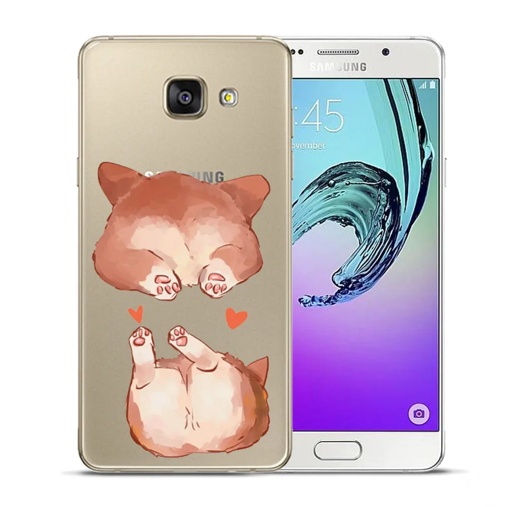 Прохладный корги мопса мягкий TPU чехол для Coque samsung Galaxy J3 J5 J7 J2 Prime A3 A5 A7 A8 плюс A7 чехол для телефона