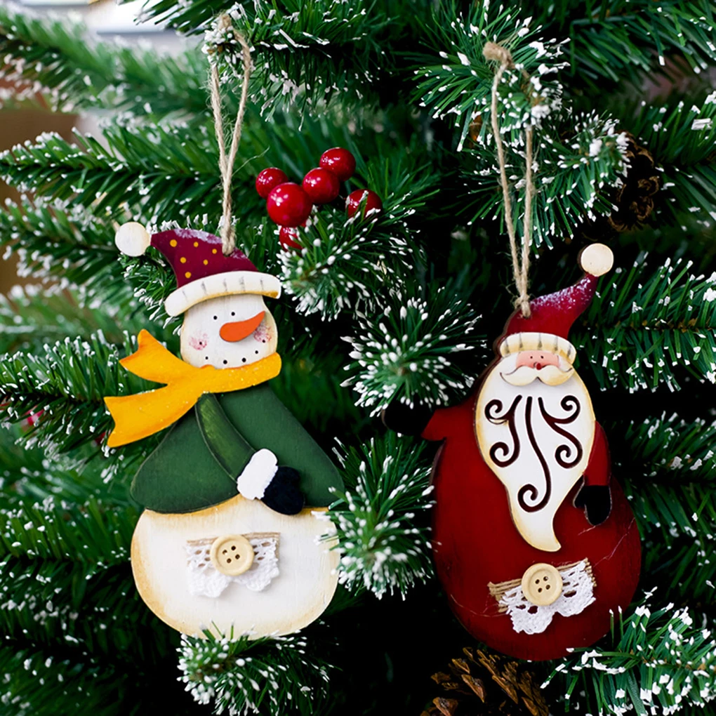 

Christmas Cartoon Old Man Snowman Pendants Hanging Decor Holiday Party Ornament Accessories