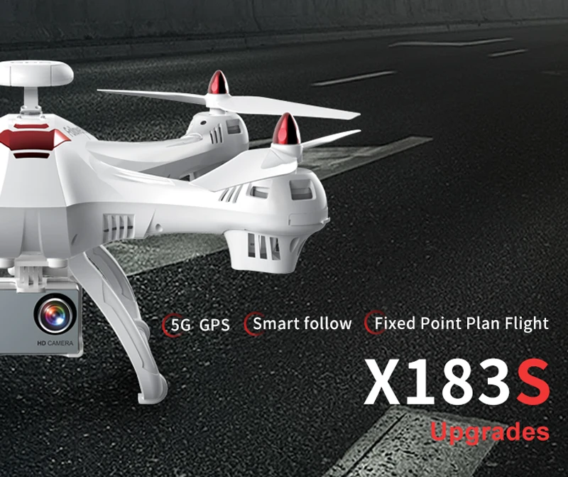 Global Drone X183 профессиональный двойной gps Дрон RTF с HD камерой FPV gps вертолет RC Квадрокоптер следуй за мной