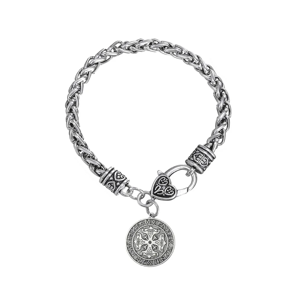 Dawapara символ викингов Vegvisir Valknut Thors Hammer Norse украшения руны мужские браслеты|men