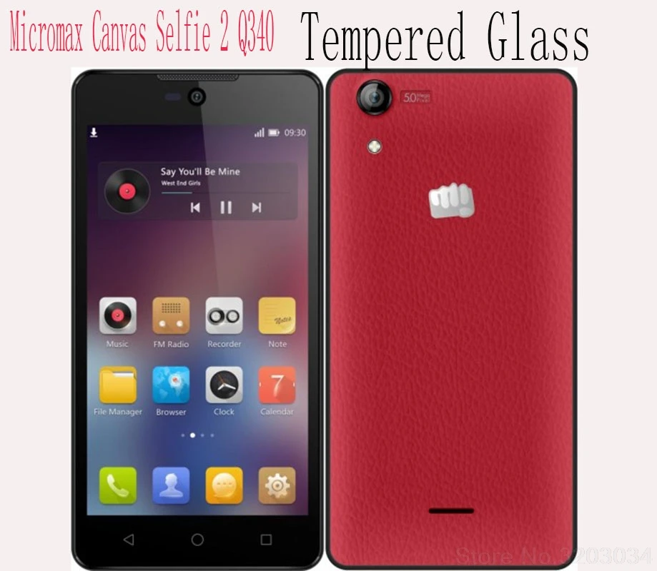 

Ultra-thin Tempered Glass Film Explosion-proof Screen Protector For Micromax Canvas Selfie 2 Q340 protective case cover