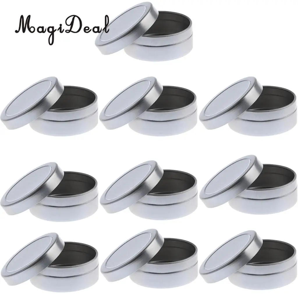 TOP 10x 10g Round Aluminum Cosmetics Cream Empty Lip Balm Containers Jars Tin Makeup Box Crafts Pot Bottle Screw Thread