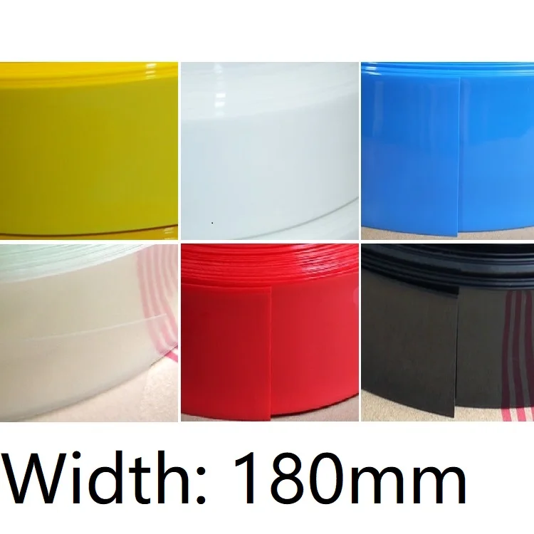 

Width 180mm (Diameter 115mm) Lipo Battery Wrap PVC Heat Shrink Tubing Insulated Case Sleeve Protection Cover Flat Pack Colorful