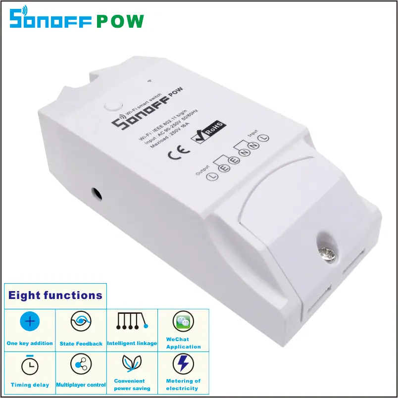Itead Sonoff POW беспроводной умный модуль автоматизации переключатель Wi Fi Умный дом