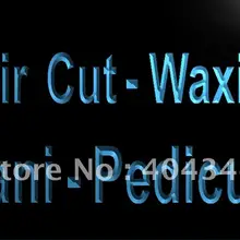 LK121-вырезание волос воском Маникюр Педикюр светодиодный неоновый свет знак