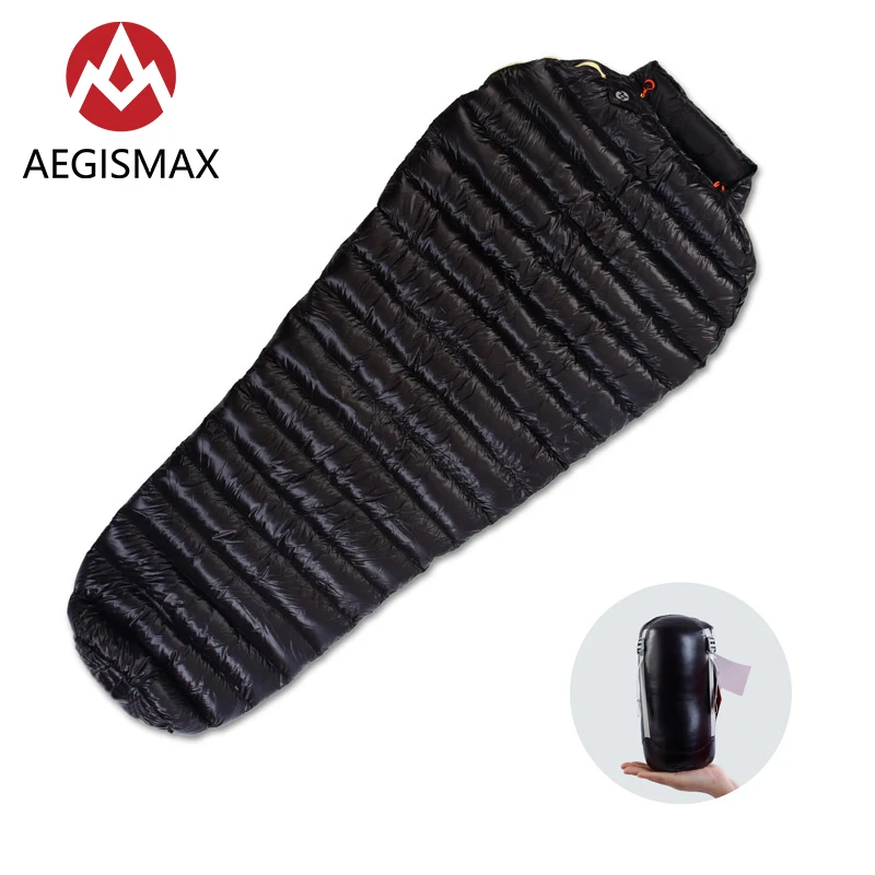 

AEGISMAX Outdoor Camping M2-M2 Long 95% Goose Down Mummy Sleeping Bag Three-Season Down Lengthened Adult Nylon Sleeping Ba