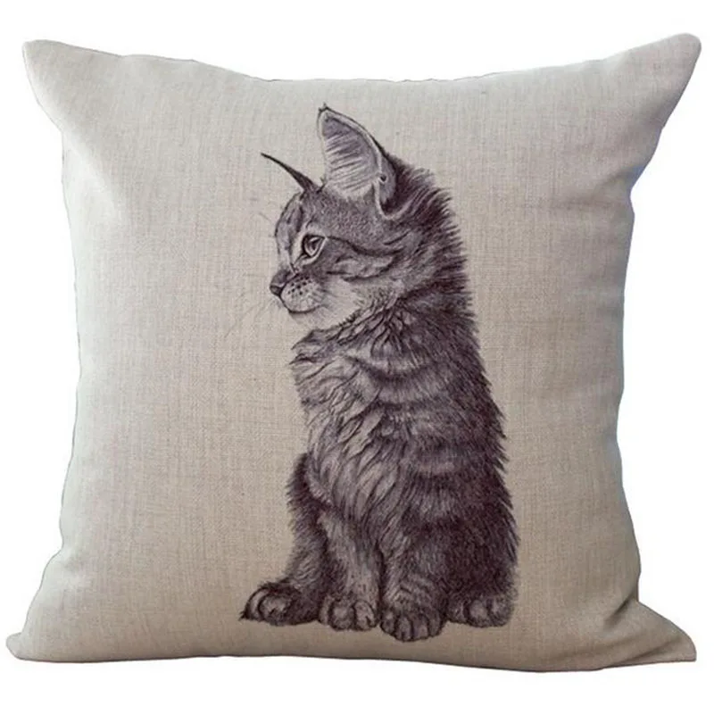 Чехол для диванной подушки с принтом ленивых кошек|cushions with cats|pillows case pillowpillow cover |