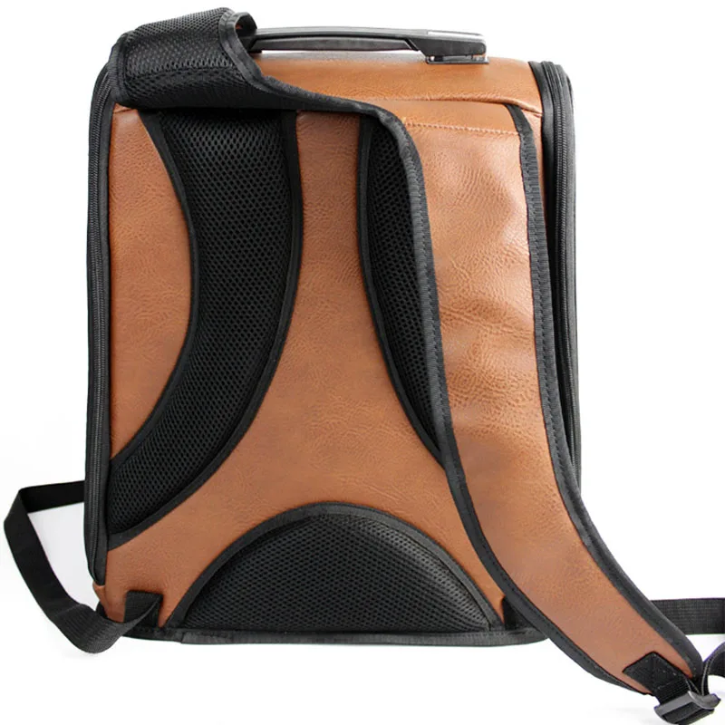 High Quality Leather Space Capsule Pet Cat Backpack Bubble Window for Kitty Puppy Small Dog Carriers Crate Outdoor Travel Bags