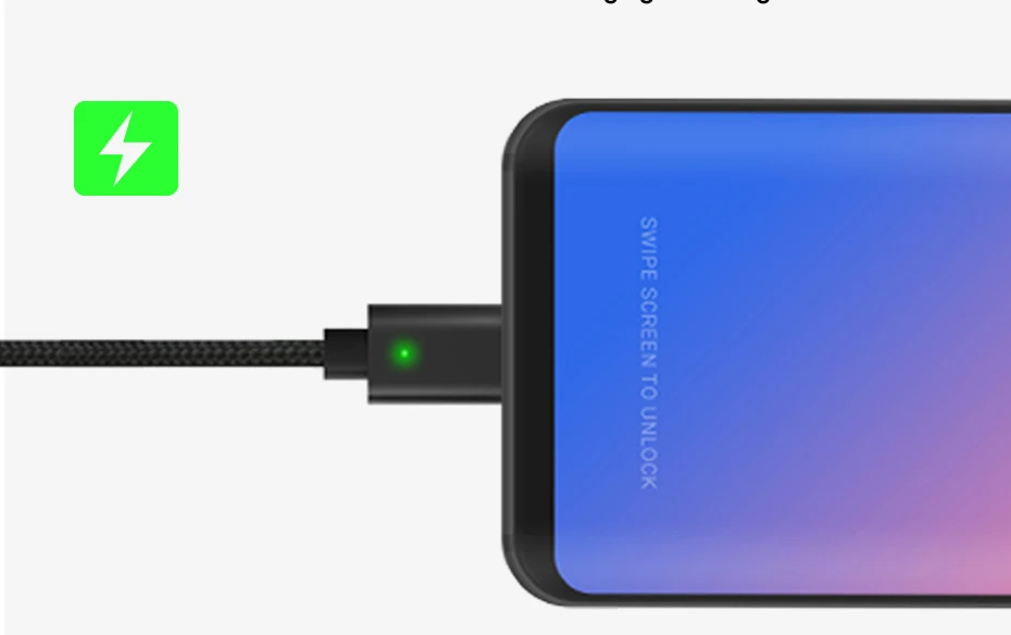 TOPK F-Line Магнитный кабель usb type C 5 в 2.4A нейлоновый Плетеный Светодиодный индикатор USB C магнитное зарядное устройство, кабель для телефонов usb type-C