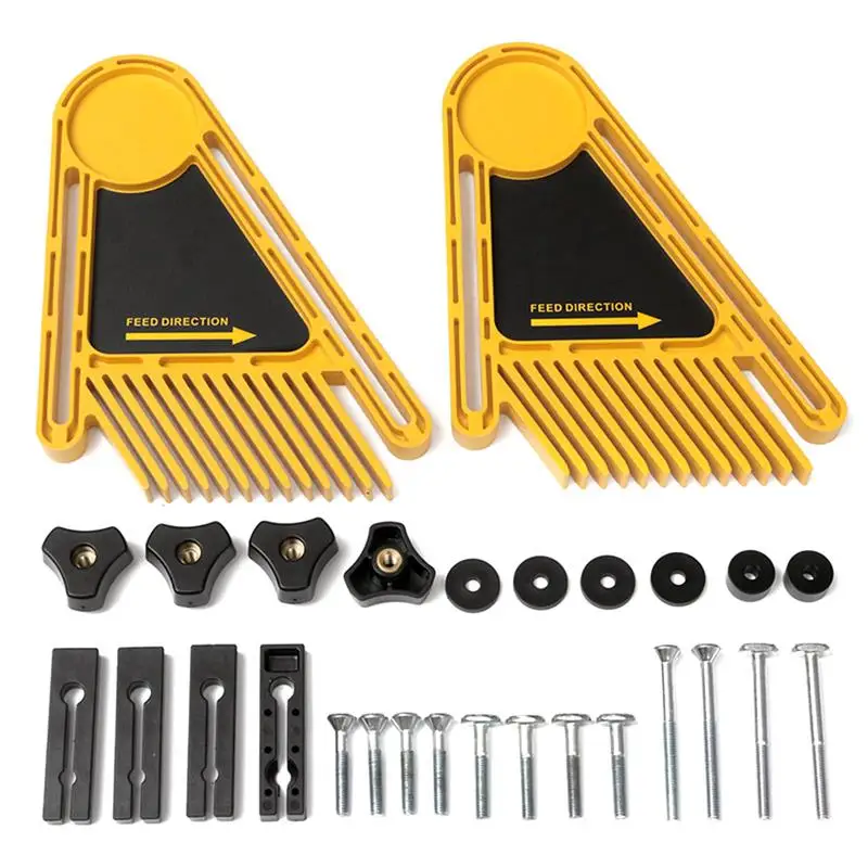 

Newest 1 Pair of Multi-purpose Double Featherboards Feather Loc Board for Table Saws Router & Tables Fences Tools Miter Gauge