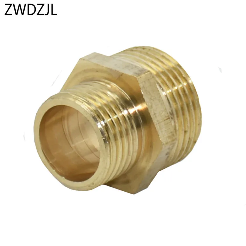 

Brass male 3/4 to 1/2 male thread Connector copper Reducing joint Connector Pipe Hex Nipple Fitting Adapter 20 pcs