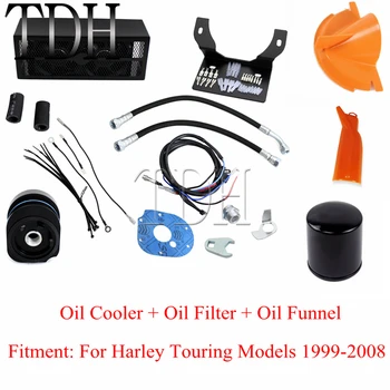 

Motorcycle Engine Oil Cooler Fan Cooling System For Harley Touring Road King Street Glide Road FLHX FLHR FLTR 1999-2008